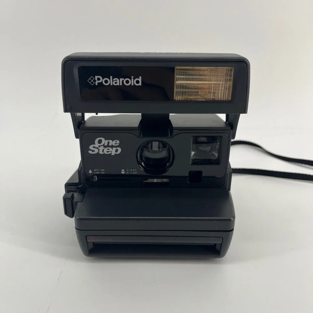 Polaroid OneStep 600 Camera Black Instant Film Vintage
